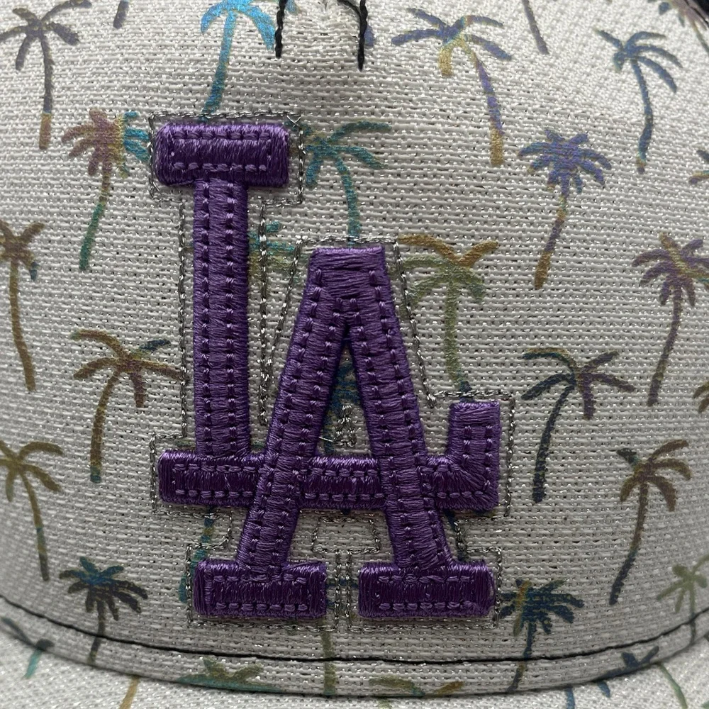 LA Baseball Cap Iridescent Palm Tree Design